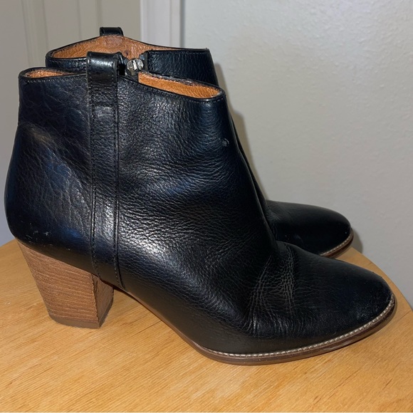 Madewell Leather Black Boots Size 7 - Picture 1 of 6